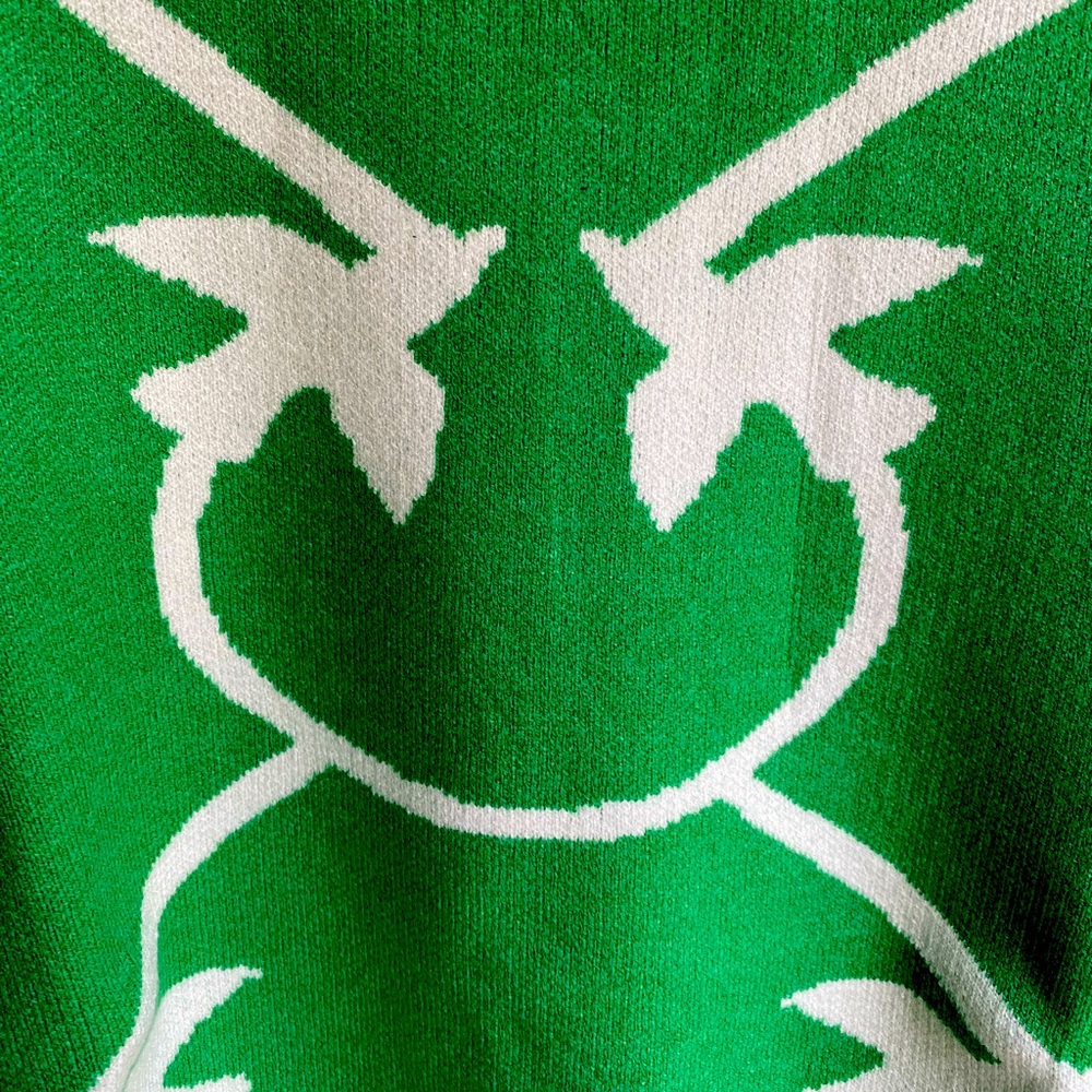 Pinko Green white short sleeves knitwear sweater